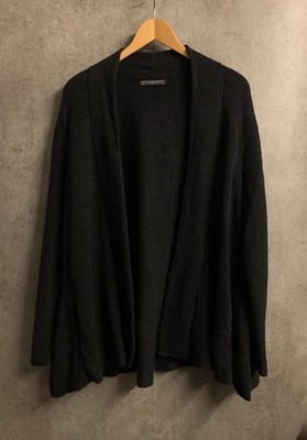 PERUVIAN CONNECTION CARDIGAN EDGE TO EDGE 100% ROYAL ALPAKA SCHWARZ GR. XL