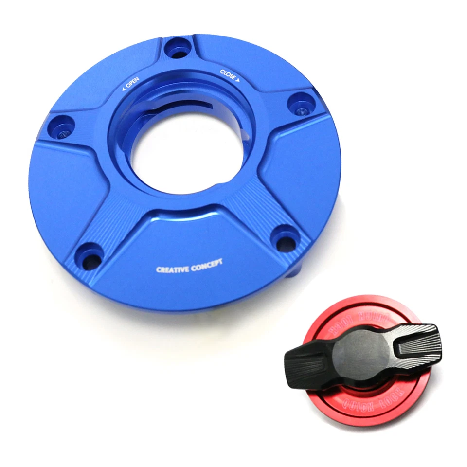 Blue CNC FCR 1/4 Keyless Fuel Gas Cap For Ducati Monster S4R S2R All Year - Изображение 4 из 4