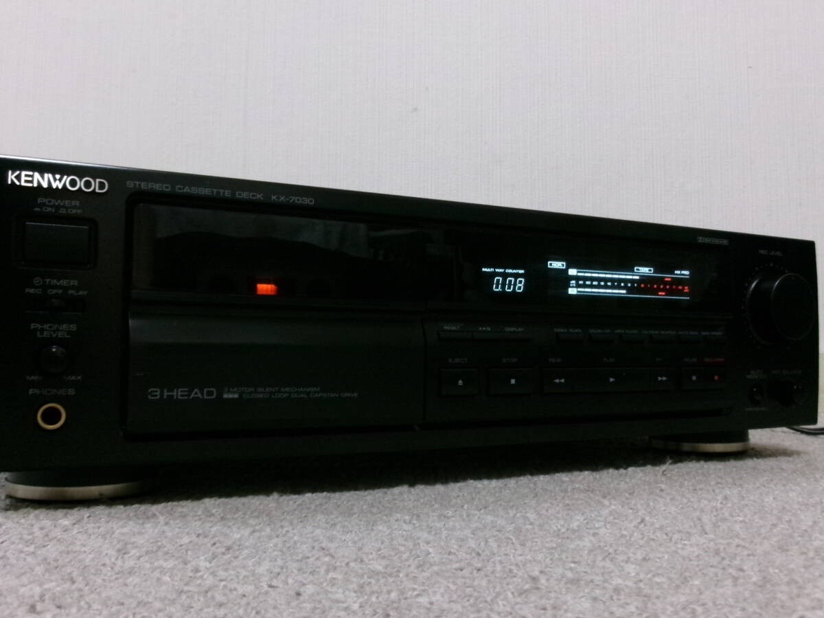 KENWOOD KX-7030 3-head Cassette deck Tested and working well, in