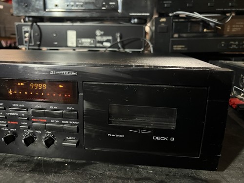 Vintage Yamaha Natural Sound Stereo Double Cassette Deck KX-W382 Black parts - Picture 5 of 8
