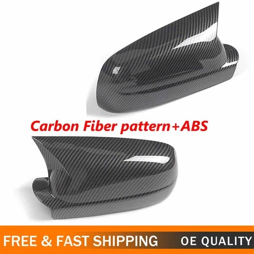 OX Carbon Fiber Style Mirror Cover Caps For 1999-2004 VW Jetta Golf Mk4 Passat