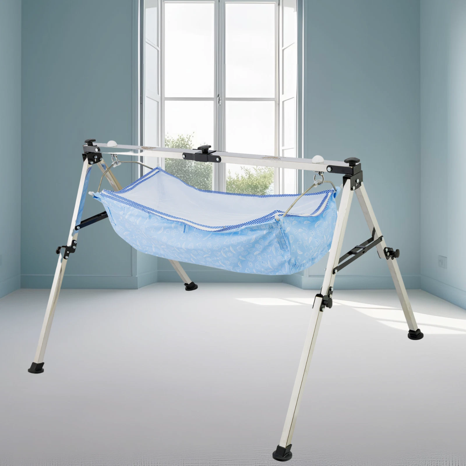 TinyTyke Manual Baby Cradle Square Pipe Frame Fully Foldable Smooth Rocking
Opens in a new window or