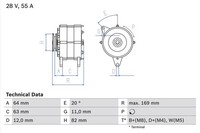 Generator Bosch 0 986 039 130 Lichtmaschine Drehstromgenerator