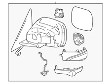 Genuine Nissan Door Mirror Assembly - Right-Hand 96301-6JL2A