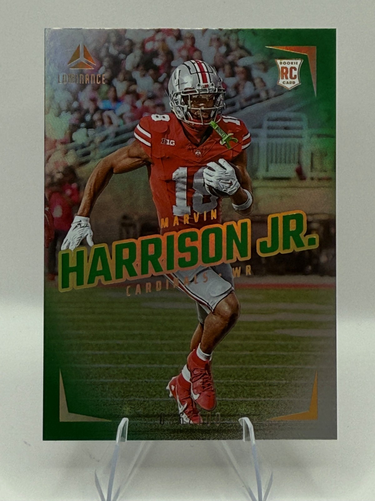 2024 luminance Marvin Harrison Jr /100 green #104 Rookie Cardinals Ohio State