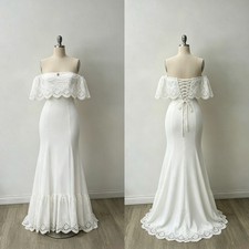 Vintage Mermaid Wedding Dresses One Shoulder Lace 1980S Plus Size Bridal Gowns