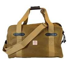 Filson Medium Tin Cloth Duffle Bag Color: Dark Tan