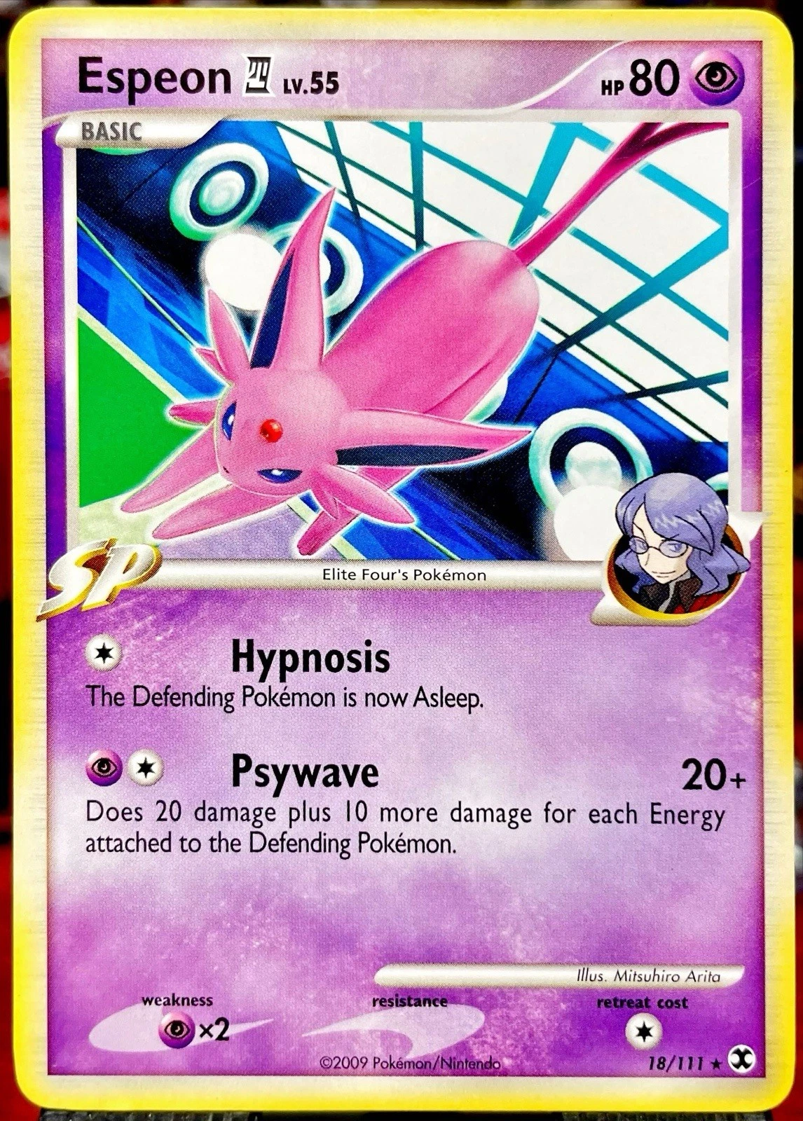 Pokemon Espeon Non Holo Platinum Rising Rivals 18/111 LP-NM