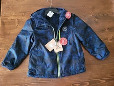 NWT Boy s ZeroXposur Reversible Jacket Fuzzy Size 6/7 Navy Blue Camo
