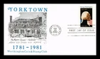 US COVER GEORGE WASHINGTON 250TH ANNIVERSARY FDC MOORE HOUSE YORKTOWN