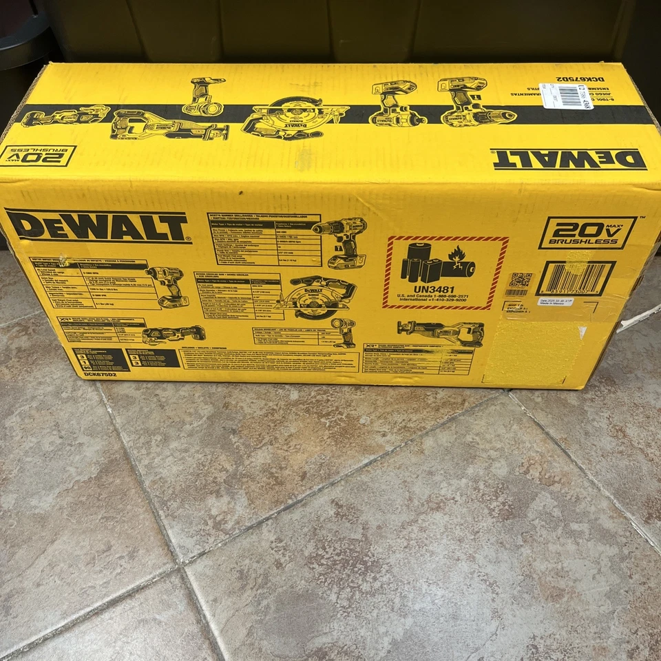 DEWALT 20V Max Lithium-Ion Brushless Cordless 6 Tool Combo Kit (DCK675D2) - Image 3 of 4