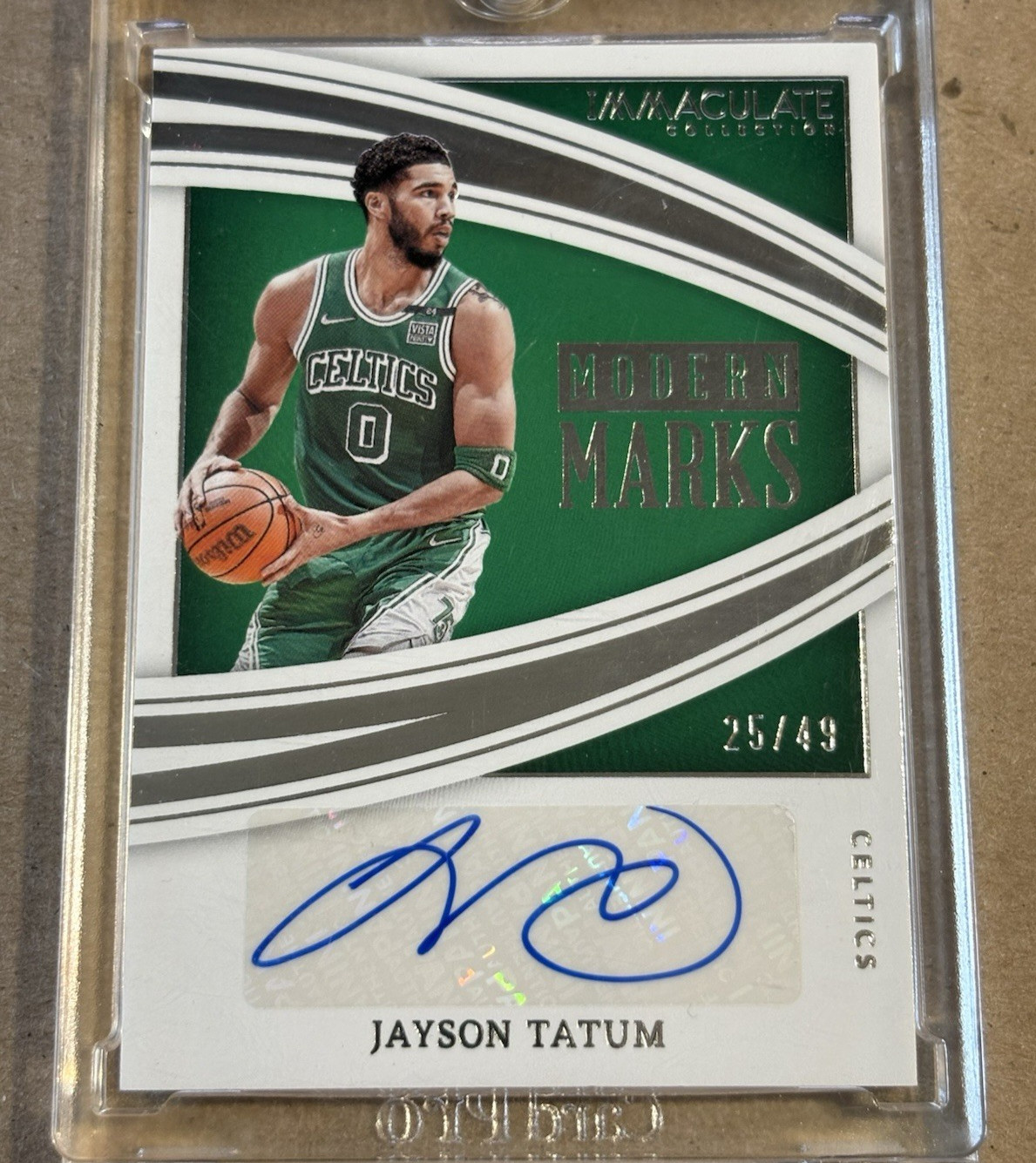 2021-22 Panini Immaculate Collection Jayson Tatum Modern Marks Auto /49 Celtics