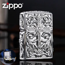 Jacket Love Cross Flower Crystal Zippo Lighter US Shipping