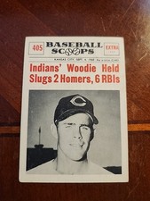 1961 Nu-Card Baseball Scoops #405 Woodie Held EX NICE!