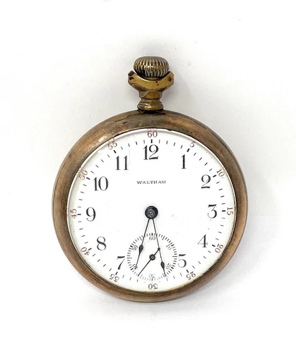Waltham Watch Co. Antique Open-Face Pocket Watch, Not Working FOR PARTS/REPAIR