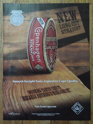 2005 COPENHAGEN Long Cut Straight Smokeless Tobacco Magazine Ad