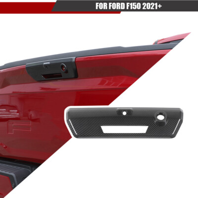Carbon Fiber Rear Trunk Tailgate Door Handle Cover Trim Bezels For Ford F150 21+