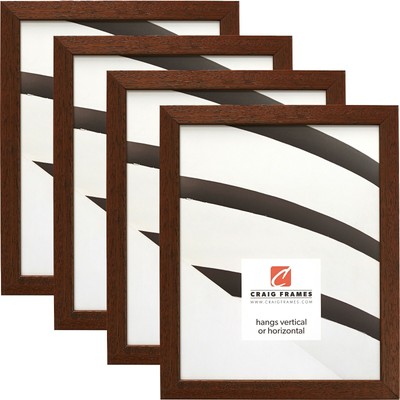 Craig Frames Farmhouse Essentials Tall, .75'' Walnut Brown Picture Frame 4-Pack