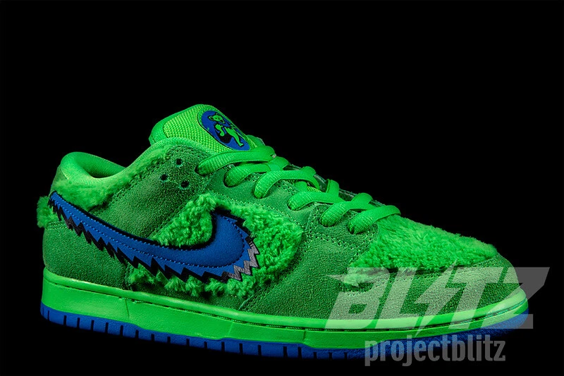 NIKE SB DUNK LOW PRO QS GRATEFUL DEAD GREEN BEAR 2020 CJ5378 300