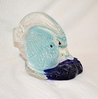 blue fish paper weight candle holder glass decorative Taiwan made for Partylite — photo 3