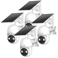 4MP HD Solar Camera Wireless WiFi Solar Powered Battery Camera Outdoor 2.5K