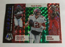 2020 Mosaic BUCCANEERS Flea Flicker GREEN PRIZM Tom Brady/Ron Jones/Mike Evans