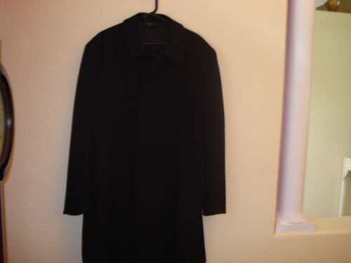 NWOT Men's Jos.A. Bank Black 100% Wool Single Breasted Dress Over Coat-42R - Picture 2 of 5