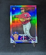 Jermaine Palacios Rookie RC Rainbow Foil Card 2023 Topps Series 1 #56 Twins. rookie card picture