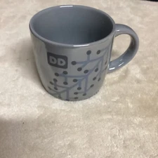 2014 DUNKIN' DONUTS PEARLESCENT LUSTER WINTER SNOWFLAKE COFFEE MUG / Mug EUC