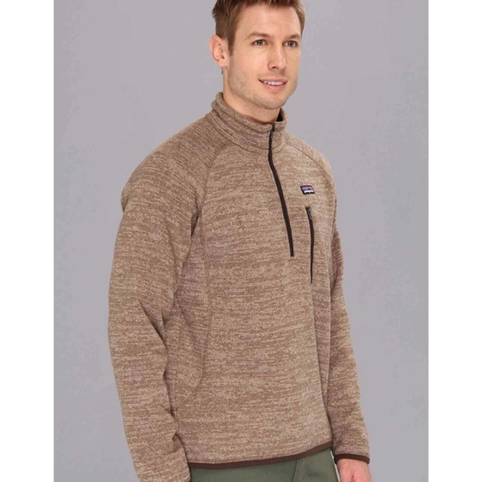 Patagonia Better Sweater Fleece Jacket 1/4 Zip Pale Khaki Sz M