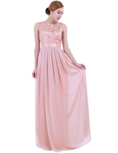 Elegante Damen Abendkleid Cocktailkleid Partykleider Chiffon Langes Maxi Kleid - Bild 81 von 198