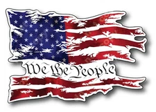 We the People USA American Flag Decal 3M Sticker Car Truck Window Bumper Laptop