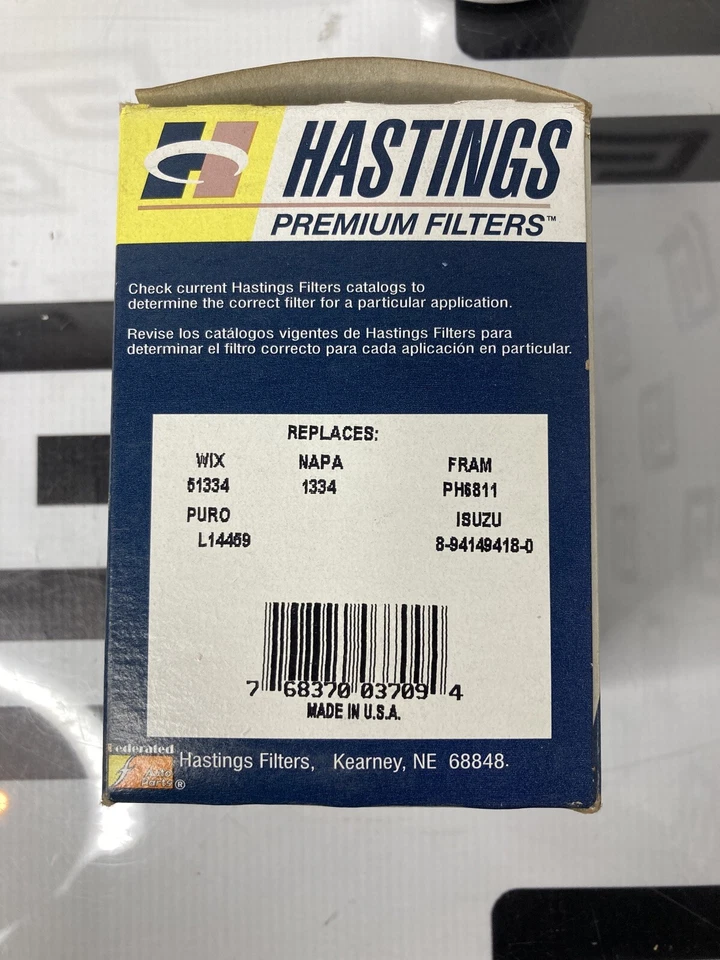 Filtro de aceite Hastings LF402 Foto 2 de 2