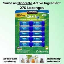 270 ct Compare to Nicorette Nicotine Lozenges 2mg Mint Exp 9/26 Quit Smoking Aid