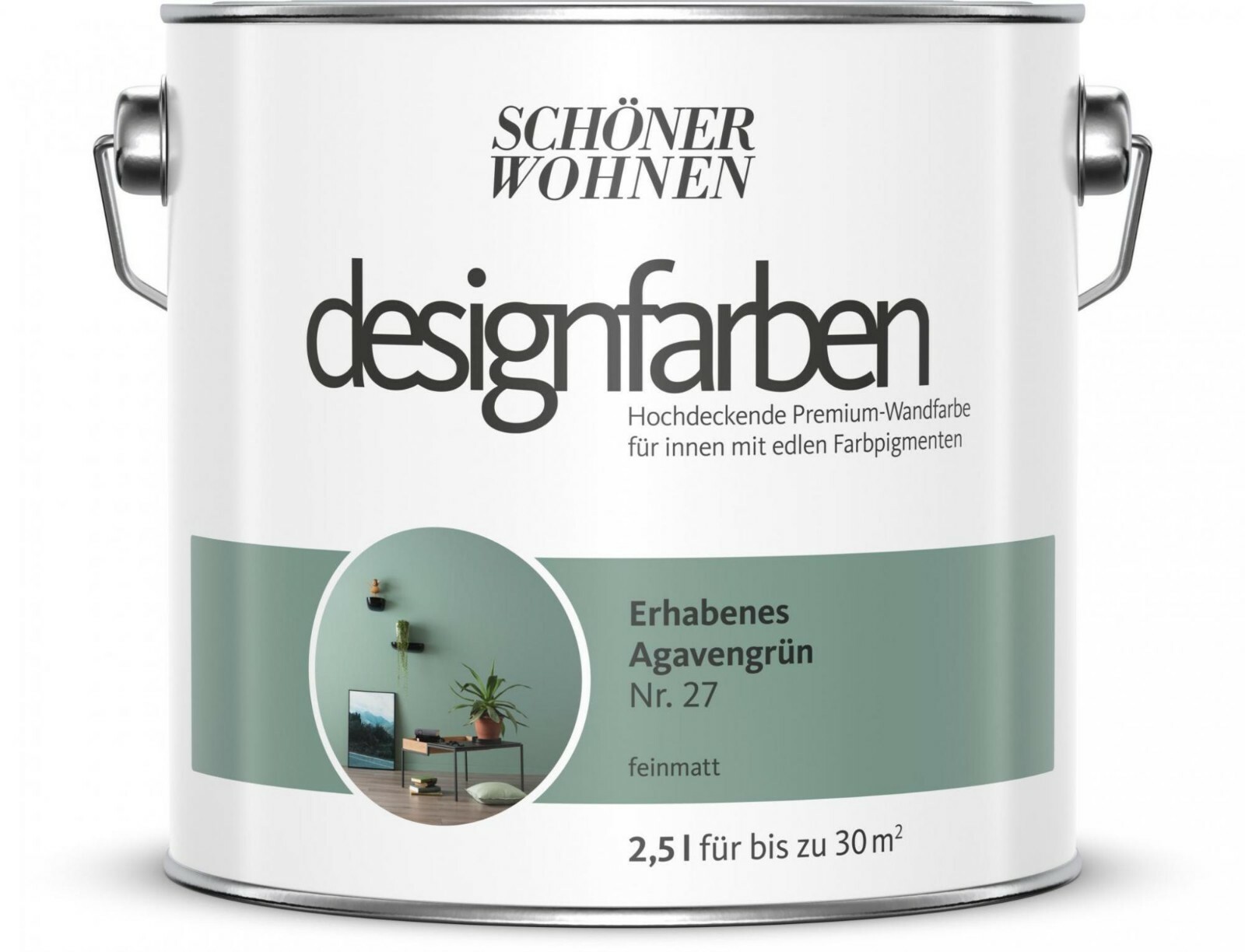 SCHÖNER WOHNEN SW Designfarben 2,5 l Premium Wandfarbe INNEN 30 Farbtöne matt