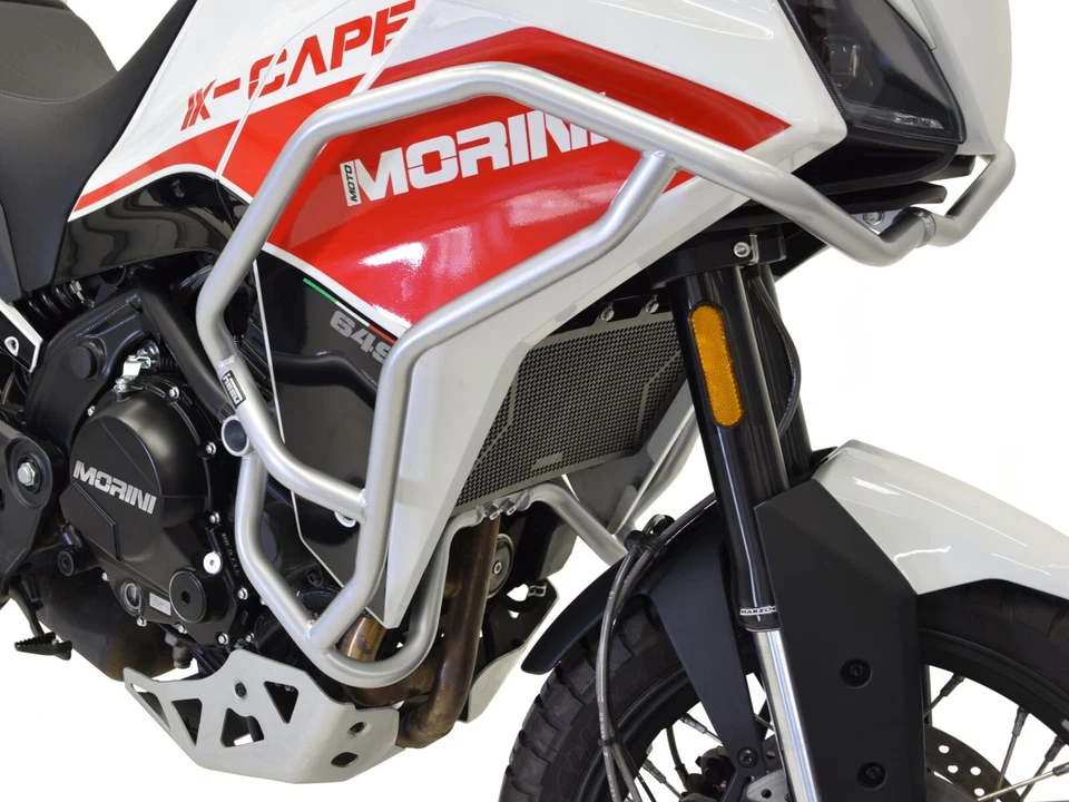 Pare carters Heed Moto Morini X-CAPE 650 - supérieures et inérieures argenté
