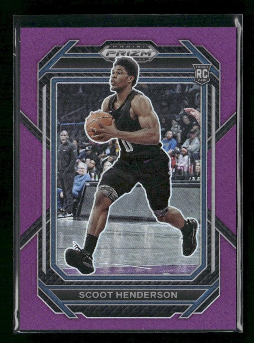 2023 Panini Prizm Draft Picks #24 Scoot Henderson Purple #/75 RC
