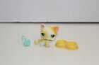 Authentic 2004 Littlest Pet Shop Lps #73 Cat White Yellow Shorthair Paw Up