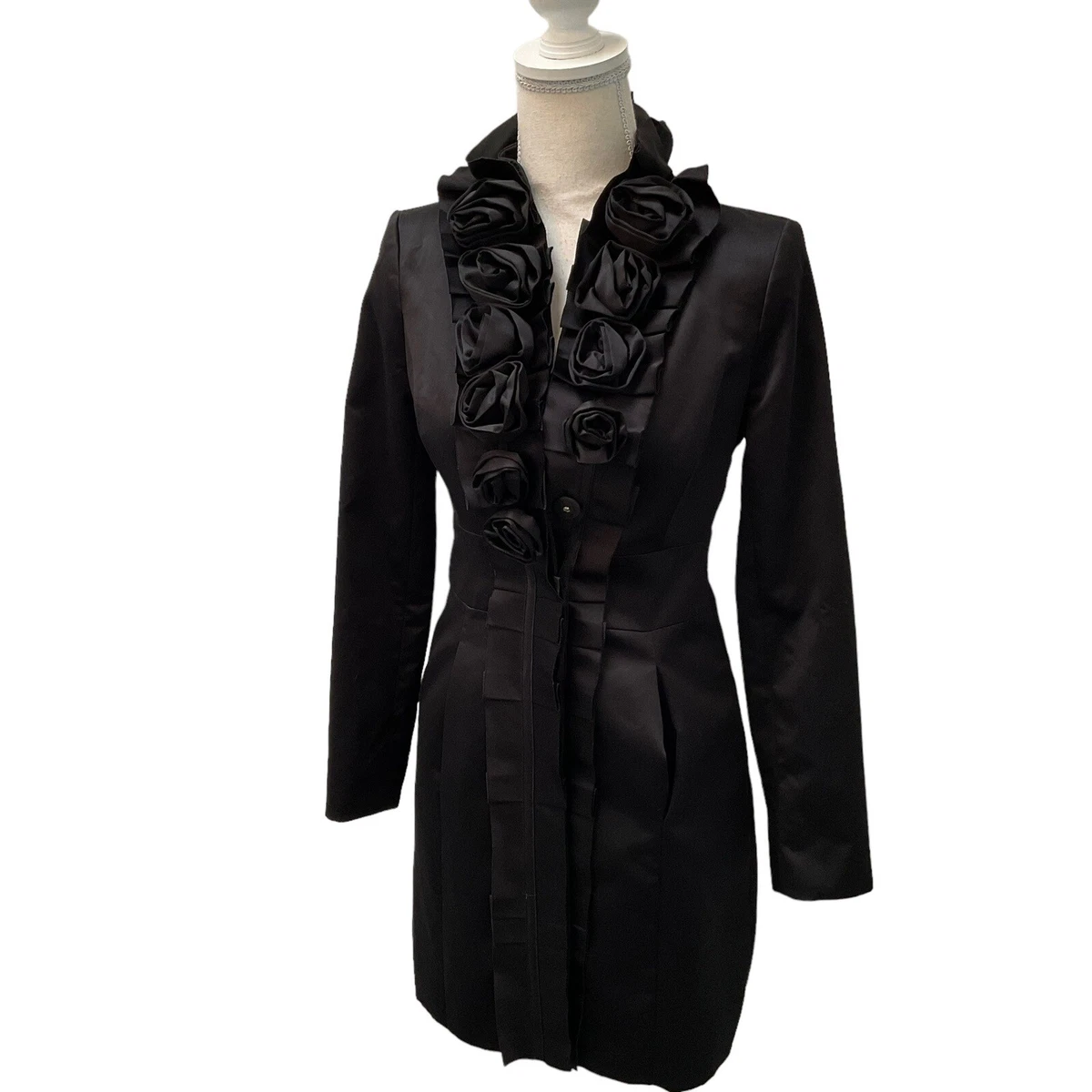Black on sale satin coat