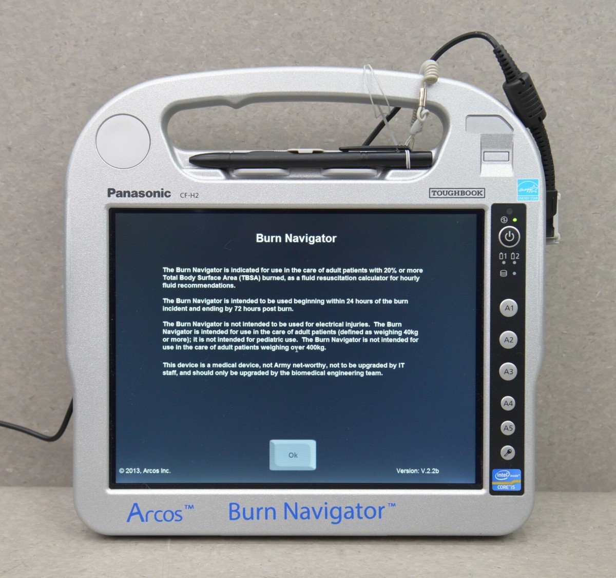 Arcos Burn Navigator H2 Transport Panasonic Toughbook REF 1125 W