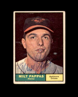 Milt Pappas Hand Signed 1961 Topps Baltimore Orioles Autograph