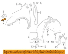 GM OEM 17-23 XT5 Fender Fender Components-Fender Front Bracket 23188289