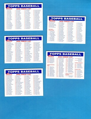 2006 Topps Heritage Baseball (5) Card Checklist Set! | eBay