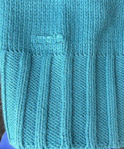 IZOD Women's Sweater Size 1X Alpine Blue Cotton Blend New With Tags - Picture 8 of 10