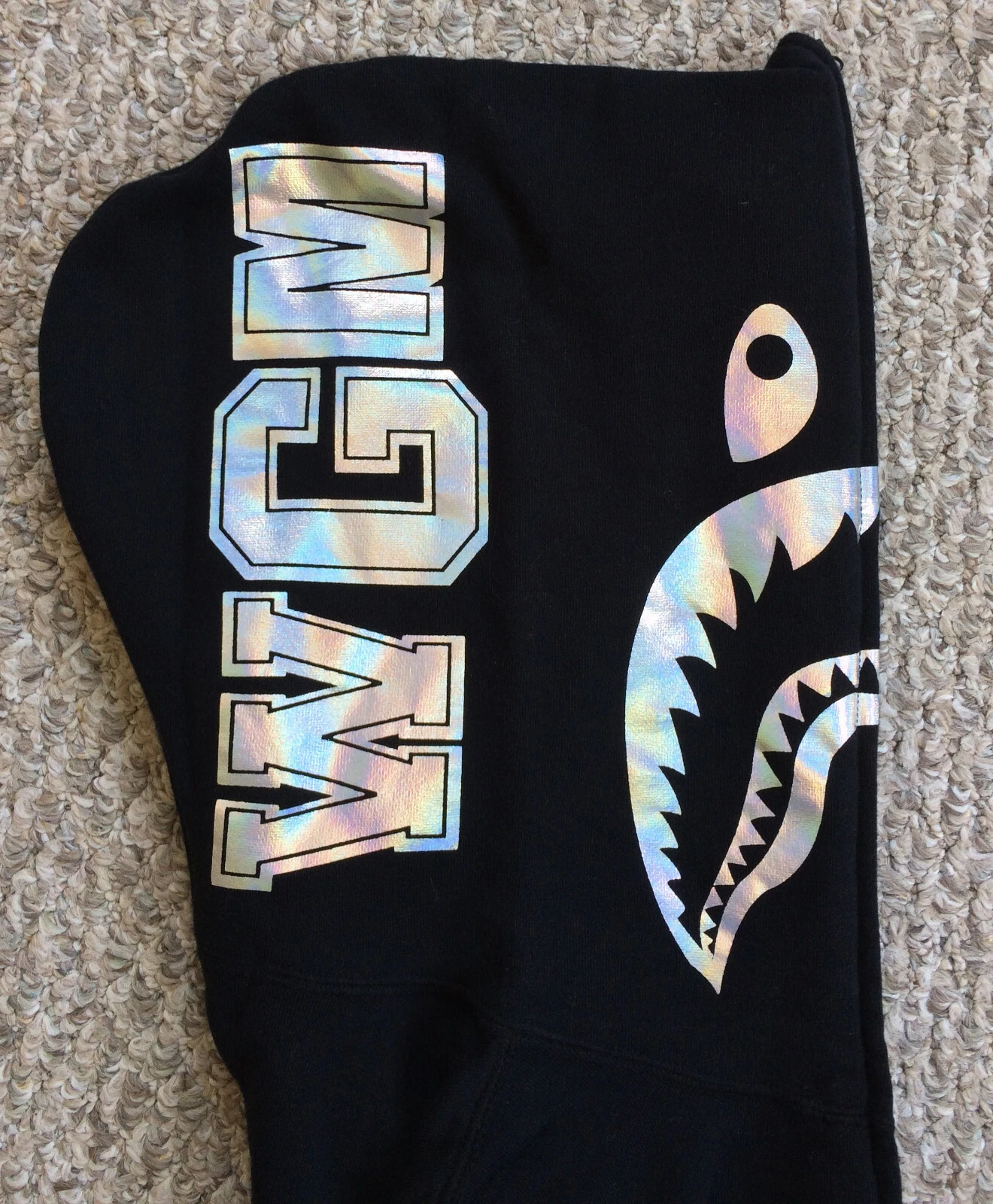 A BATHING APE (BAPE) Felpa con cappuccio e zip intera Bape Iridescent Shark