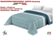 Copriletto Trapuntino In Microfibra - Bianco, Made In Italy, Matrimoniale - Foto 2