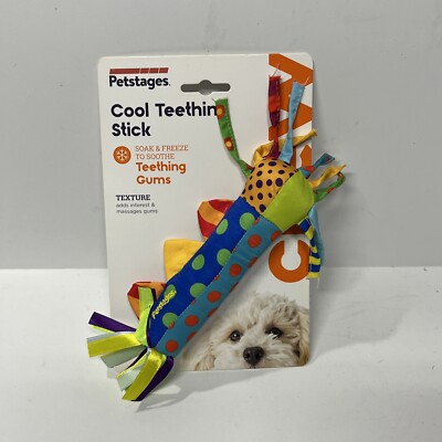 Petstages Cool Teething Stick Dog Toy, Multi-Color Soak And Freeze