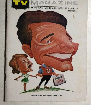 TV MAGAZINE St. Louis (MO) Post-Dispatch December 30 1962 Ozzie & Harriet Nelson