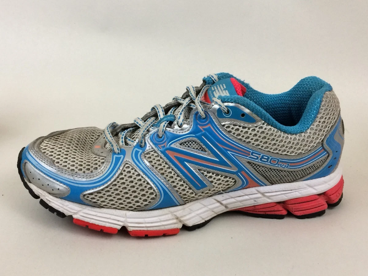New Balance 580v4 Womens 9 M Running Shoes Sneaker Blue Gray White Orange Silver