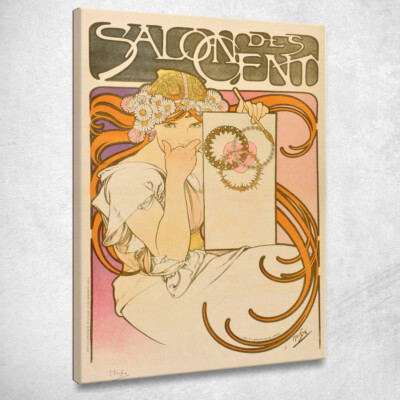 Salon Des Cent 2 Alphonse Mucha, amu104 Leinwandbild